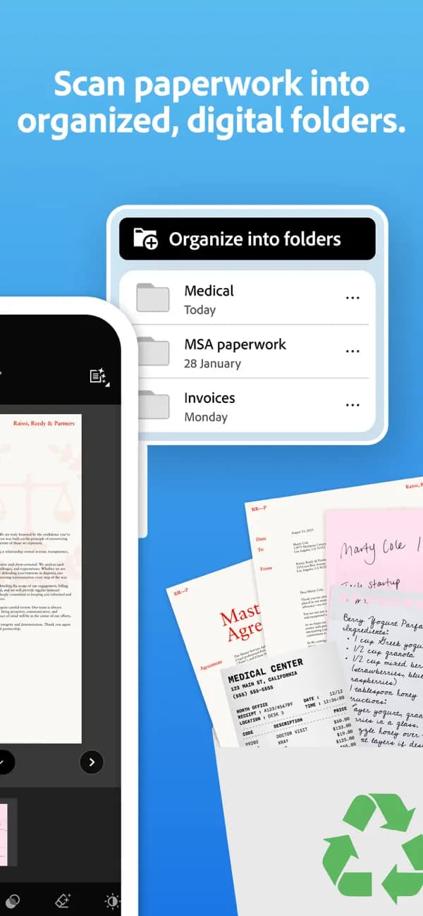 Adobe Scan: اسکنر PDF و OCR gallery 2