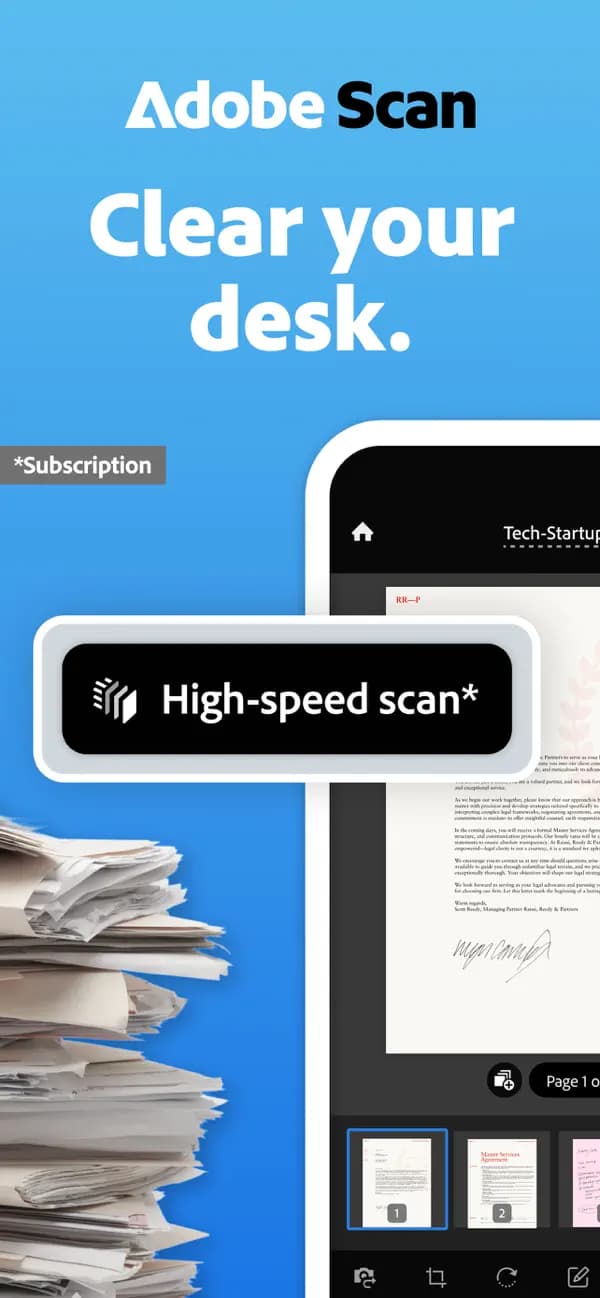 Adobe Scan: اسکنر PDF و OCR gallery 1