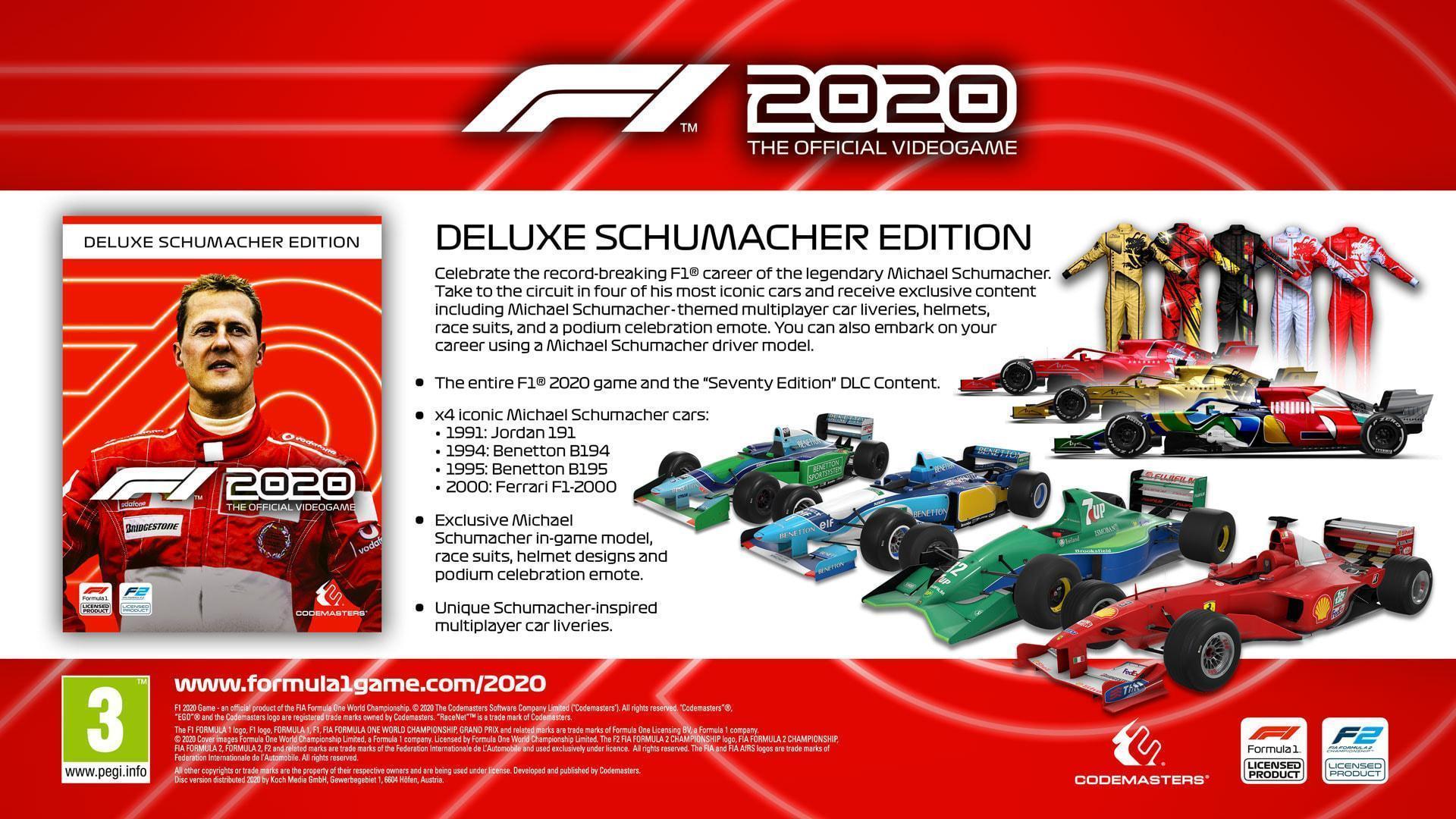 F1 2020 Deluxe Schumacher Edition Details